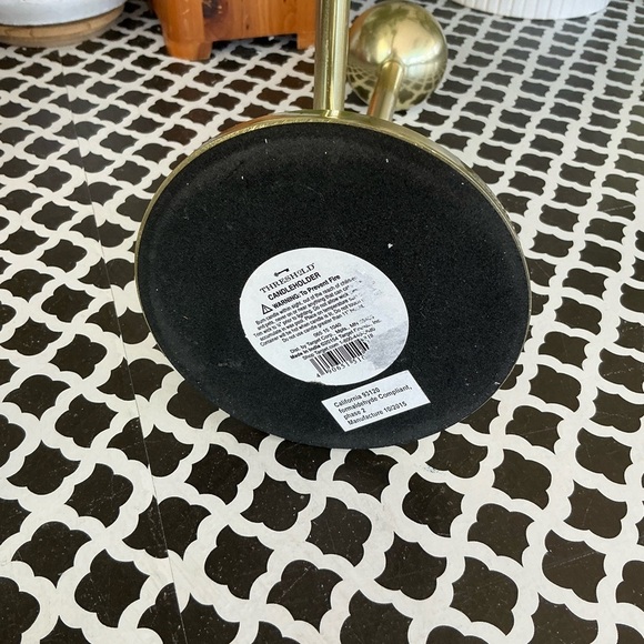 Threshold 11’ Brass Gold Tone Candle Holder Chalice Cup MCM Style - Picture 10 of 11